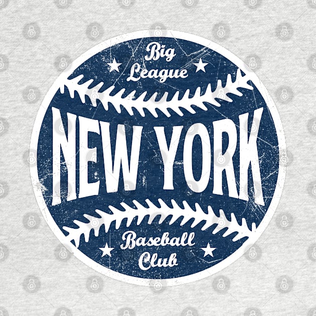 New York Retro Big League Baseball - White by KFig21